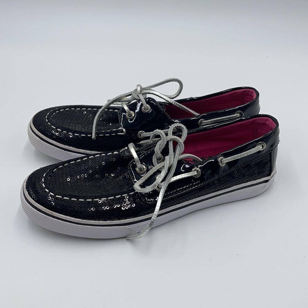 Speery Black Sequins Bahama Shoes
